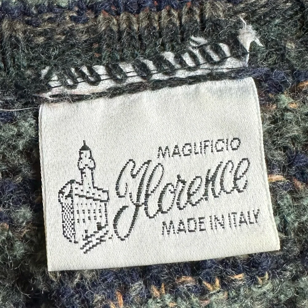 Maglificio Florence Vintage 80s Knit Crewneck Long Sleeve Grandpa Sweater XL
